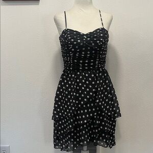 American Rag Black Polka Dot Spaghetti Strap Dress